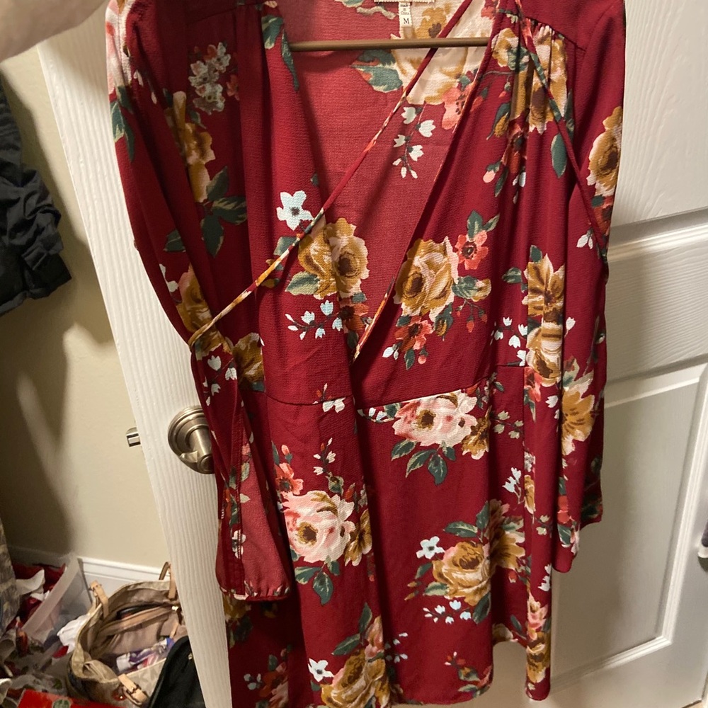 Floral wrap dress